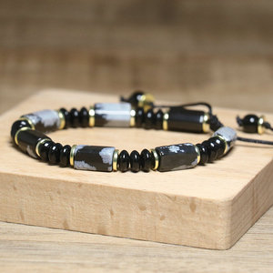 <span class=keywords><strong>Bracciale</strong></span> in Pietra Semi-preziosa a <span class=keywords><strong>Fiocco</strong></span> <span class=keywords><strong>di</strong></span> <span class=keywords><strong>Neve</strong></span> per Uomo e Donna, Gioiello Artigianale Intrecciato Regolabile in Gemma Naturale per Yoga - Product Image 6