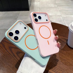 เคสโทรศัพท์แม่เหล็กแบบใหม่สองสีพร้อมขอบกล้อง  วัสดุซิลิโคนนิ่มแบบด้าน  สำหรับ iPhone 17Pro Max 16 15 14 13 ป้องกันการตกกระแทก - Product Image 1