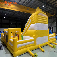 Ensemble de terrain de jeu gonflable géant pour l'intérieur, avec toboggan en forme d'éléphant, piscine à balles et parcours d'obstacles, pour les centres commerciaux, les écoles, les événements et les entreprises de location