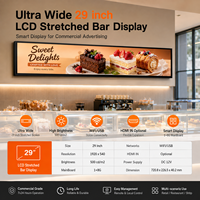 Écran LCD publicitaire numérique professionnel de 29 pouces, format barre, pour affichage commercial intérieur, solution de promotion pour la vente au détail