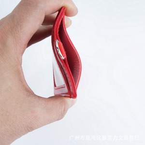 Porta Tarjetas <span class=keywords><strong>de</strong></span> Identificación Vertical y Horizontal <span class=keywords><strong>de</strong></span> Cuero PU, Porta Llaves <span class=keywords><strong>de</strong></span> Doble Cara, Porta Tarjetas <span class=keywords><strong>de</strong></span> Crédito Delgadas con Acceso al Nombre, Estuche para Tarjetas con Llavero - Product Image 3