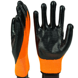 Guantes recubiertos de nitrilo de alta calidad gris azul guantes de trabajo de mono de grasa grande 13g nitrilo - Product Image 2