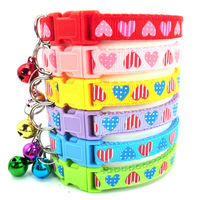 Collier pour chien et chat de style dessin animé avec cloche Collier pour animal de compagnie de petite et moyenne taille avec motif imprimé