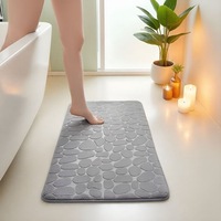 Tapis de salle de bain en mousse à mémoire de forme FIGOO, antidérapant, séchage rapide, absorbant, doux et moelleux, en stock