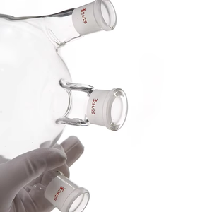 Fiole de distillation hermétique à fond rond 5L 50L en verre borosilicaté, kit de verrerie de laboratoire pour la chimie, à trois collets pour ébullition - Product Image 6