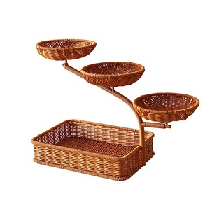 Panier à fruits à design étagé, support de rangement multicouche en plastique pour collations et bonbons, idéal pour la cuisine et le salon, plateau de service pour le thé de l'après-midi à la maison - Product Image 5