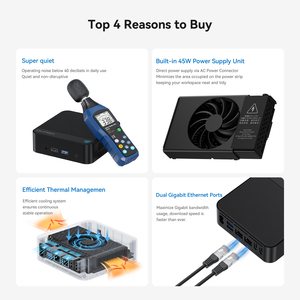 Oumax <span class=keywords><strong>Gaming</strong></span> Mini <span class=keywords><strong>PC</strong></span> 12th Intel Twin Lake N150 (fino a 3.6GHz) Mini <span class=keywords><strong>PC</strong></span> Win11 Pro 4K UHD Dual wi-fi Business Mini <span class=keywords><strong>Computer</strong></span> - Product Image 4