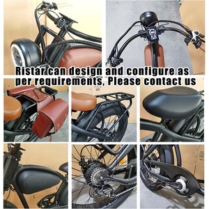 Xe đạp điện Chopper cổ điển, xe đạp điện Chopper 48V 750W bánh rộng, xe đạp điện retro, xe đạp thành phố dành cho người lớn - Product Image 5