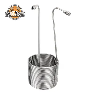 3/8 ''× 15m Immersion Chiller Stainless Steel Wort Chiller Super Effective Heat Exchanger Kit Homebrew Beer Cooler Rapid Chill