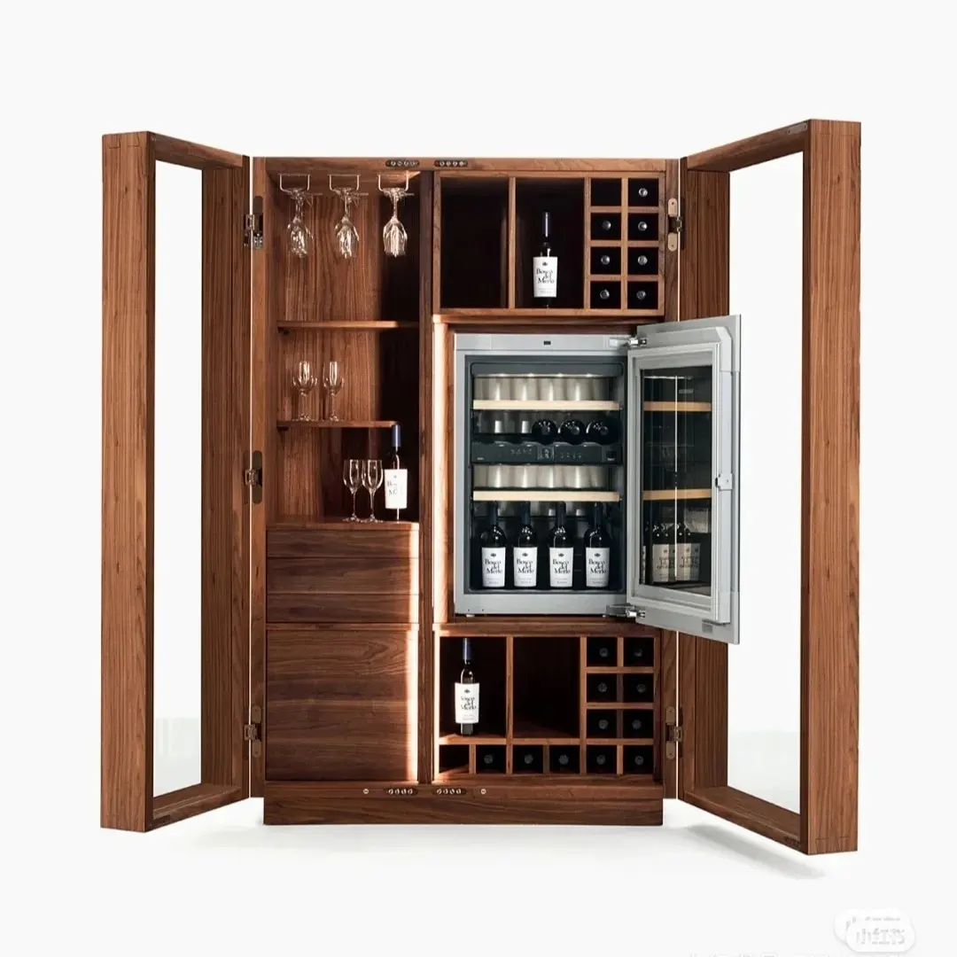 Legno massello laccato con illuminazione a Led mobile moderno minimalista per Wine Bar