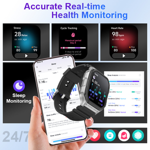 1.85 pouces GPS montre intelligente hommes moniteur de fréquence cardiaque plein écran tactile Sport Fitness extérieur boussole AI voix 5ATM Smartwatch <span class=keywords><strong>2024</strong></span> - Product Image 3