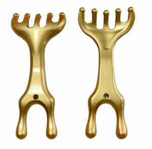 Peine de Masaje Facial y Capilar de Aleación de Zinc Dorado - Product Image 6