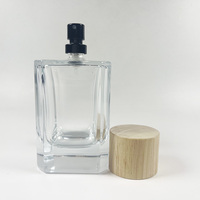 Flacons de parfum en verre luxueux pour femmes, 100 ml, rechargeables, flacon carré vide avec vaporisateur et emballage en boîte