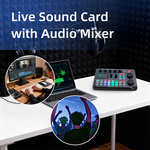 Tarjeta de Sonido EC900 RGB, Mezclador de 16 Bits y 44.1kHz, Interfaz de Audio USB con Batería de 1200mAh <span class=keywords><strong>para</strong></span> Transmisión en Vivo, <span class=keywords><strong>DJ</strong></span> y Creación de Contenido - Product Image 4