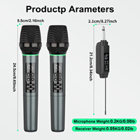 Microphone portable sans fil dynamique professionnel AX2, universel, pour chant, karaoké, danse, cardioïde, léger