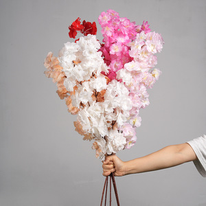กิ่งดอกซากุระประดิษฐ์ สีชมพู แดง ขาว ชมพูอ่อน ชมพูเข้ม สีแชมเปญ กลีบดอกทำจากพีวีซี สำหรับตกแต่งภายนอก - Product Image 2