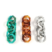 Bricolage décoratif rond octogonal acrylique boucle chaîne bandoulière chaîne de remplacement accessoires téléphone portable étui chaussures décoratif