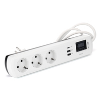 Regulador de Voltaje Inteligente JIUJI con Enchufes y Interruptores EU, Extensión Eléctrica con Certificación CE