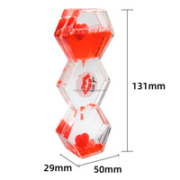 Bubbler séquentiel de formes multiples Logo de fuite d'huile liquide coloré disponible Nouveau Minuteur liquide Jouet sensoriel Sablier Goutte d'huile