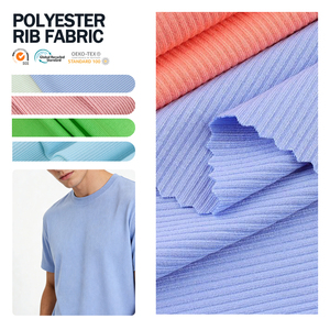 Tela de Punto Acanalado de Poliéster 100% Personalizada 1*1 4*2 3*2 para Prendas Deportivas - Product Image 1