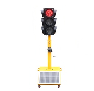 Semáforos Solares LED con Trípode, Sistema de Señalización Portátil para Control de Tráfico Temporal en Obras Viales - Product Image 3