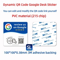 Carte NFC personnalisée pour avis Google, carte NFC en acrylique PCPVC NTAG215, code QR, évaluation par tapotement, ISO14443A, étanche
