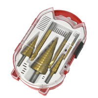 Finder — jeu de 6 mèches lisses revêtues de titane, avec poinçon central automatique, boîte en aluminium, accessoires de bricolage