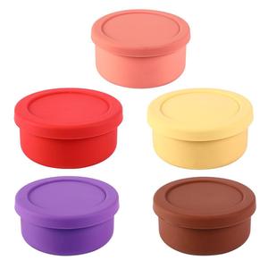 Silicone <b>Lunch</b> Boxes <b>Set</b> Rectangle Stackable Microwavable Bpa Free Plastic Lid For Adults Kitchen Storage Container - Product Image 3