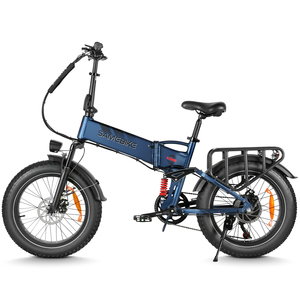 Nouveau stock de l'entrepôt britannique SAMEBIKE RS-A02Pro Vélo électrique pliable à pneus larges avec frein à disque, cadre pliable, batterie grande capacité 48V 15Ah, 20 pouces - Product Image 2