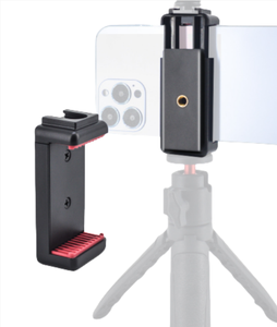 Suporte Ajustável para Smartphone com Clipe, Furos Duplos de Parafuso 1/4'' e Cold Shoe, Montagem Universal para Tripé de Celular para Vlogging - Product Image 2