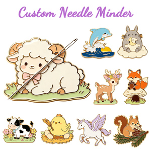 Aiguilleur magnétique Kawaii en forme d'animal, épingle en émail Kawaii pour le point de croix, accessoire de couture, aimant puissant pour éviter la perte d'aiguilles - Product Image 1