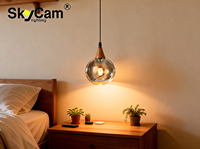 Lampe de plafond SkyCam, lampe suspendue, lampe de nuit moderne pour la maison, petite lampe de nuit en verre de luxe
