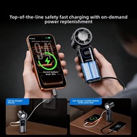 Nouveau mini ventilateur portable USB haute capacité avec fonction de refroidissement par glace, contrôle de vitesse progressif, autonomie de 12 heures, 5V