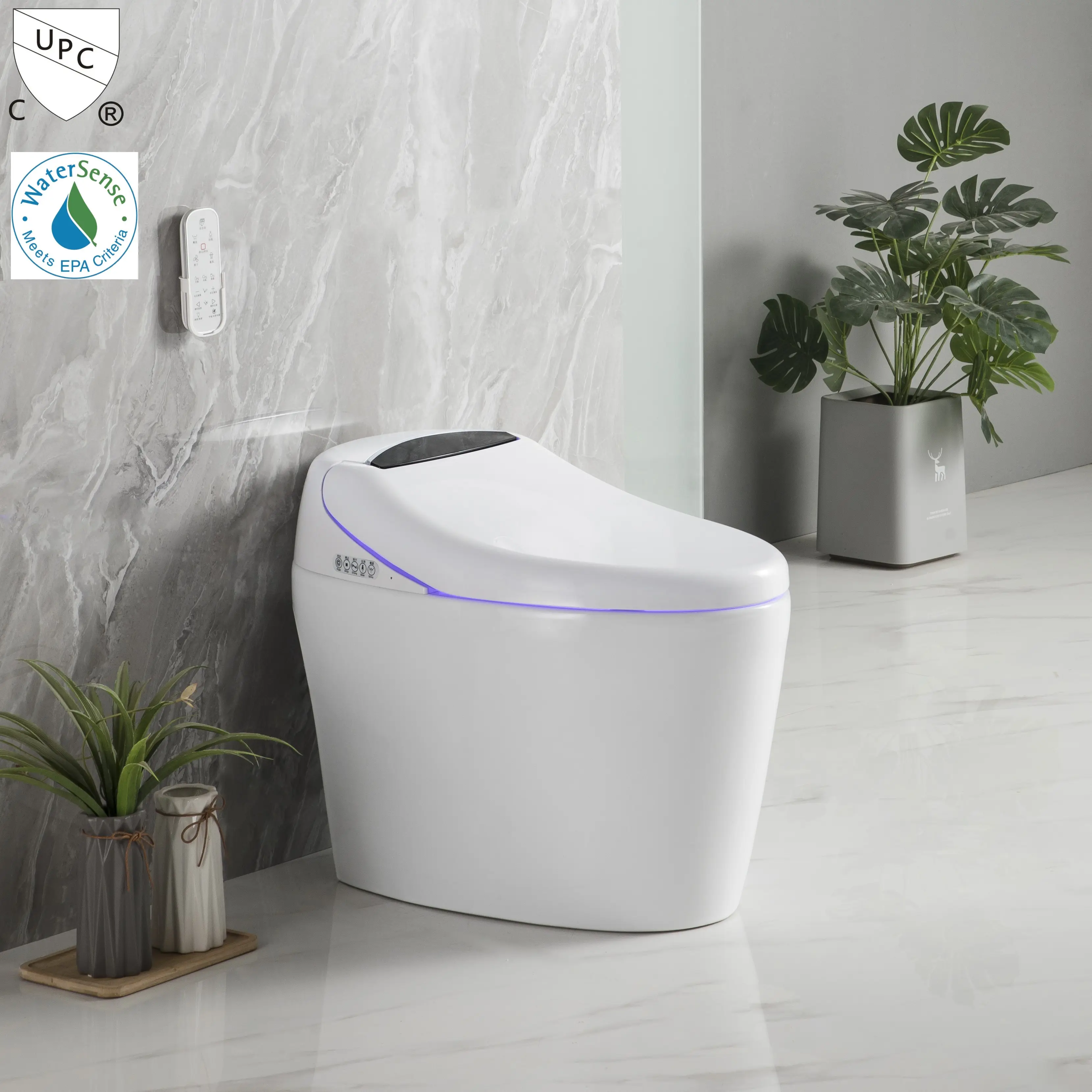 Nieuw Ontwerp Hot Sale Cupc Badkamer Besparen Water Intelligente Waterkast Automatische Zelfreinige Slimme Keramische Toiletpot Met Bidet