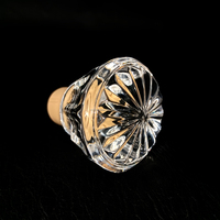 Bouchon de bouteille en cristal gaufré de 135g, lourd, de remplacement pour bouteilles en verre de spiritueux, logo personnalisé disponible