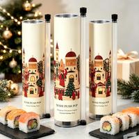 Article Viral TK : Tube à Sushi Stratifié Qualité Alimentaire, Impression Personnalisée, pour Restaurant Omakase, Vente en Gros, OEM, Édition Limitée Noël, Black Friday