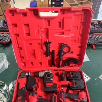 Vente directe usine : Ensemble d'outils électriques 4-en-1 de haute qualité – Perceuse à percussion sans fil, clé à chocs et kits d'outils angulaires