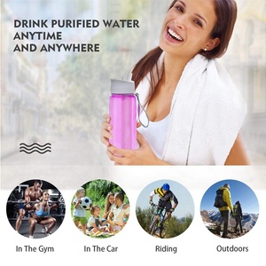 Botella de plástico con filtro de agua para exteriores, Pajita de supervivencia sin BPA, gran oferta de <span class=keywords><strong>Amazon</strong></span> - Product Image 4