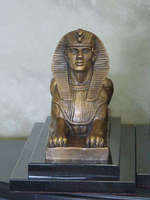 Statue de Sphinx égyptien antique en bronze coulé de haute qualité, style classique