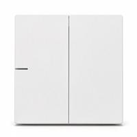 Interrupteur mural double à bascule 10A 250V pour PC avec deux commandes indépendantes et voyant lumineux anti-éblouissement