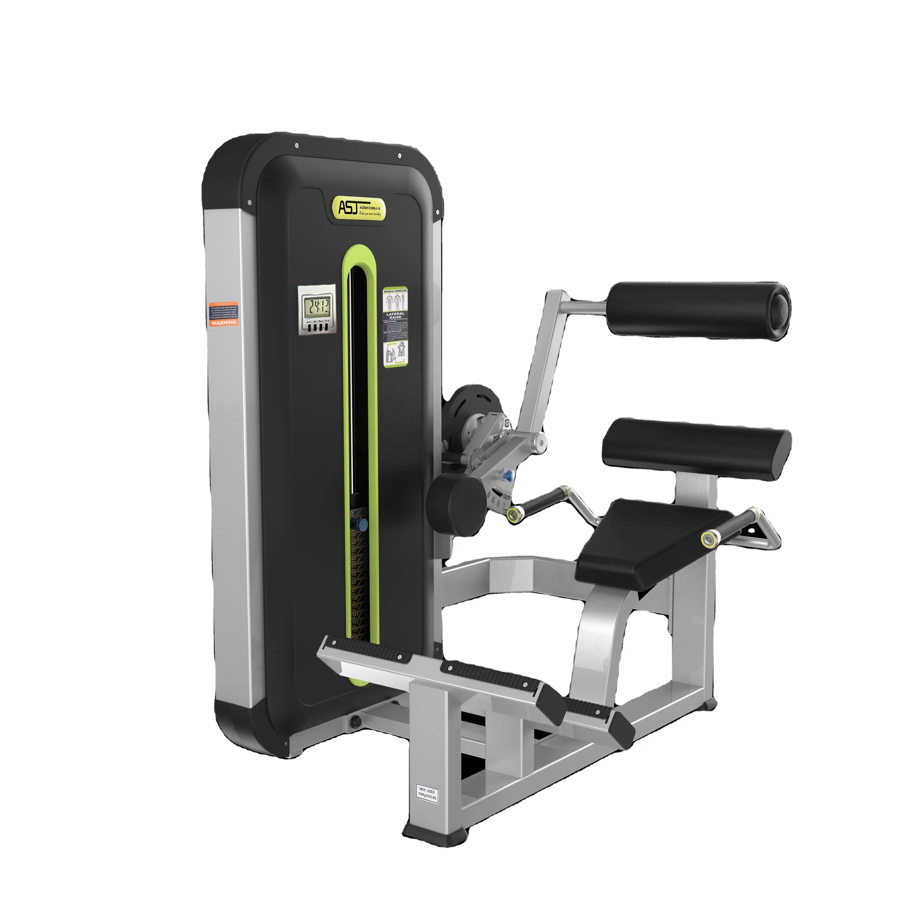 ASJ ZM007 peralatan Fitness, alat latihan tekanan punggung Lumbar tipe Plug-in