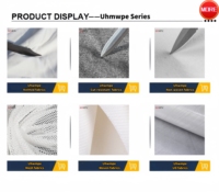 Tissu d'UHMWPE de 130gsm 160gsm fort impact et panneau non-tissé enduit imperméable anti-déflagrant