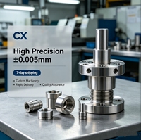 Composant de précision usiné CNC sur mesure en acier inoxydable, assemblage de tournage et de fraisage d'arbre à bride, précision ±0,005 mm, fournisseur d'usine OEM ISO