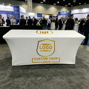 Classic Solid Cream Color Custom <b>Table</b> <b>Cloth</b> Display With Extra Wide Size for Business Trade Usage - Product Image 1