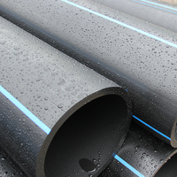 Tuyau en PEHD PE100 haute pression durable DN16mm-630mm, pipeline flexible en polyéthylène pour applications industrielles