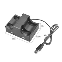 Station de charge sans fil HYT et support pour manettes Lite/OLED/Pro et Joy-Con (matériau ABS noir)