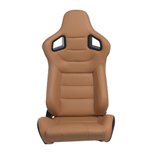 <span class=keywords><strong>Sedili</strong></span> da Corsa per Auto Reclinabili con Doppio Cursore, Logo Personalizzato, Struttura <span class=keywords><strong>Beige</strong></span> con Cuciture a Vista, Schienale in Pelle PVC e Pelle Kevlar - Product Image 2