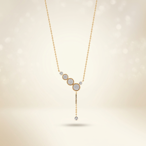 Pendentif en forme de Y avec diamant cultivé en laboratoire pour femmes, Vaayu Jewels, or 10K-18K plaqué rhodium, bijoux fins minimalistes de luxe - Product Image 3