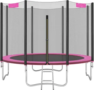 옥외 Trampoline-정원 Trampoline 건장한 U 다리, 내부 그물, 뛰어오르는 매트 및 사다리를 가진 완전한 세트