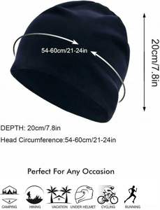 Casquette Skull de cyclisme Casquette de cyclisme Logo personnalisé imprimé Broderie Skull Beanie Casquette de cyclisme Casquette Skull Cap - Product Image 2